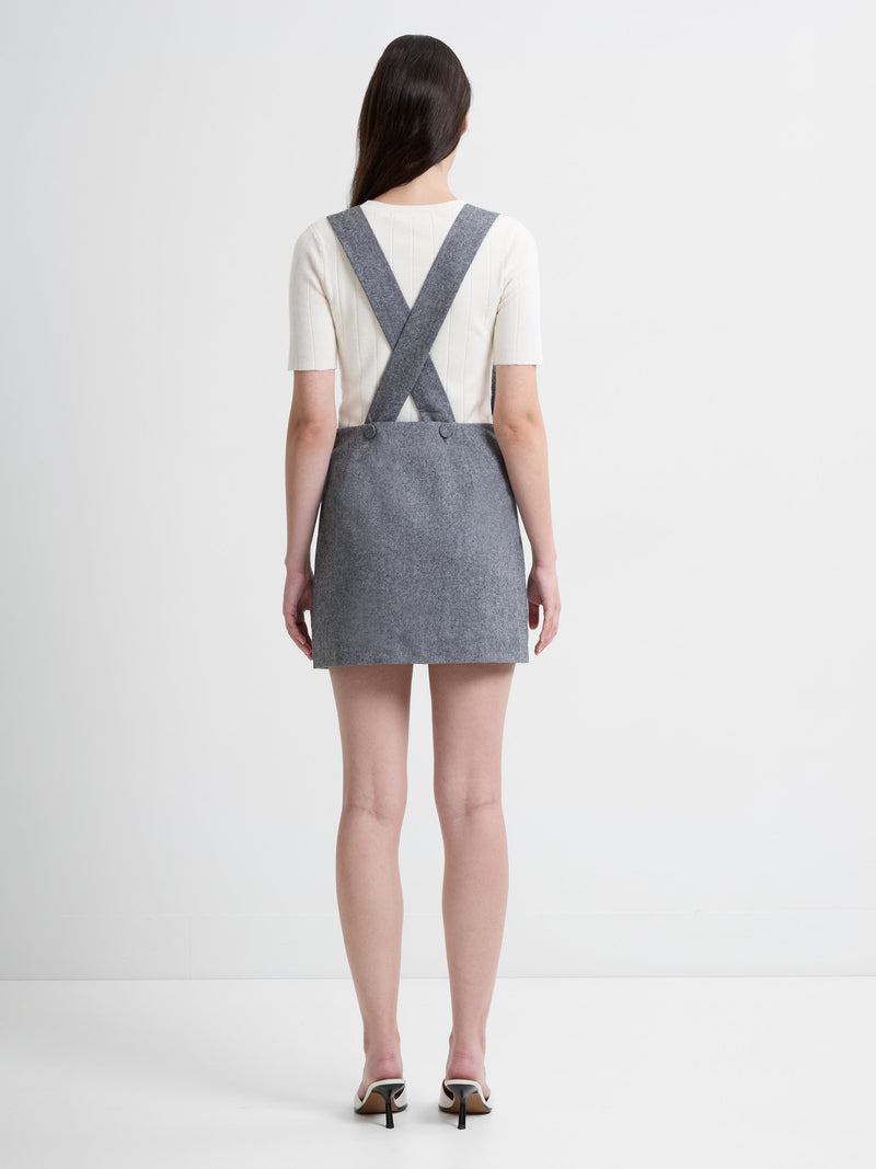 V Neck Pinafore Mini Dress