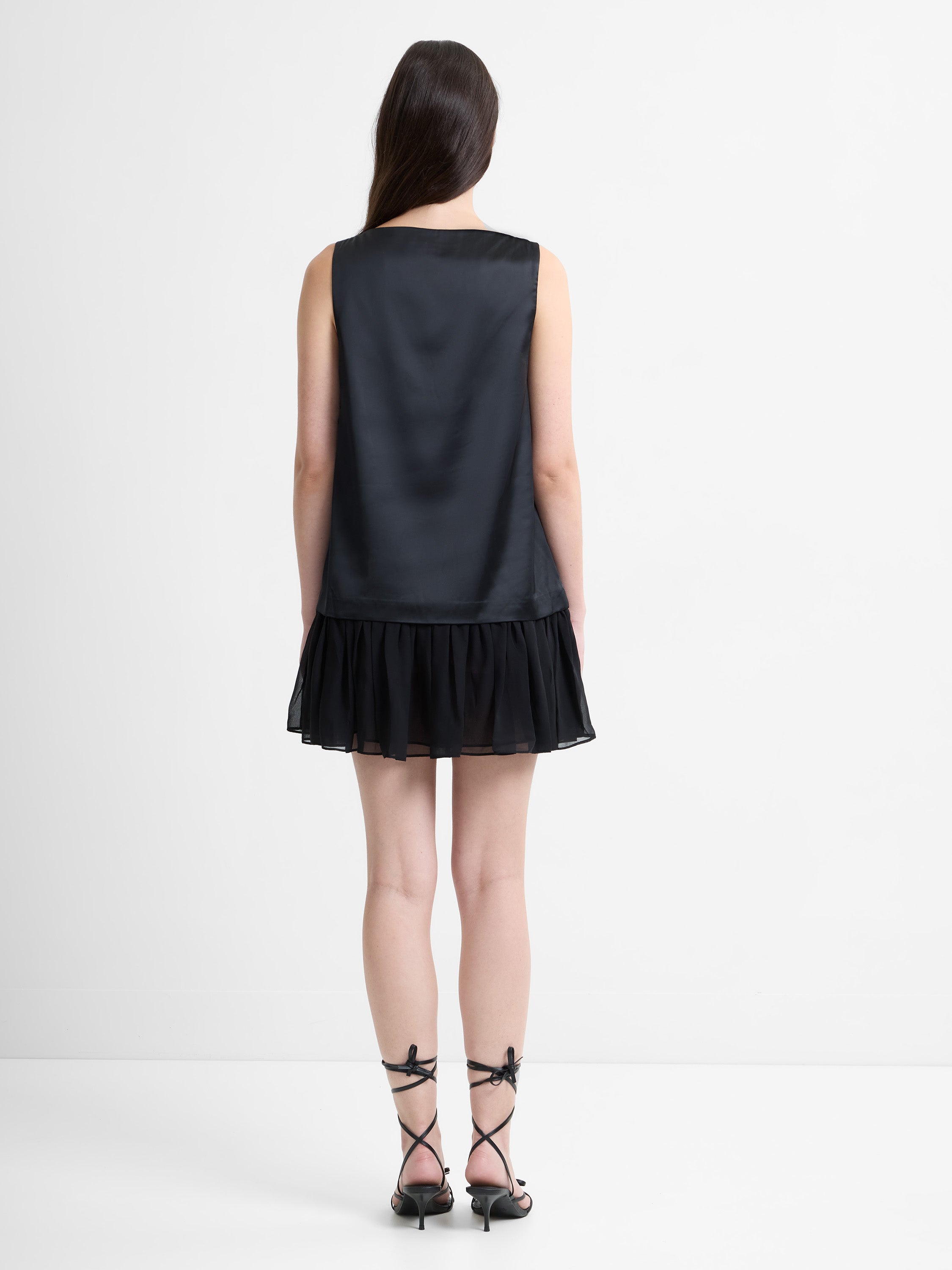 Marina Silky Ruched Hem Mini Dress