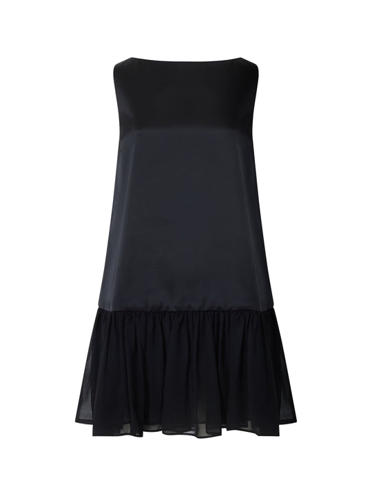 Marina Silky Ruched Hem Mini Dress