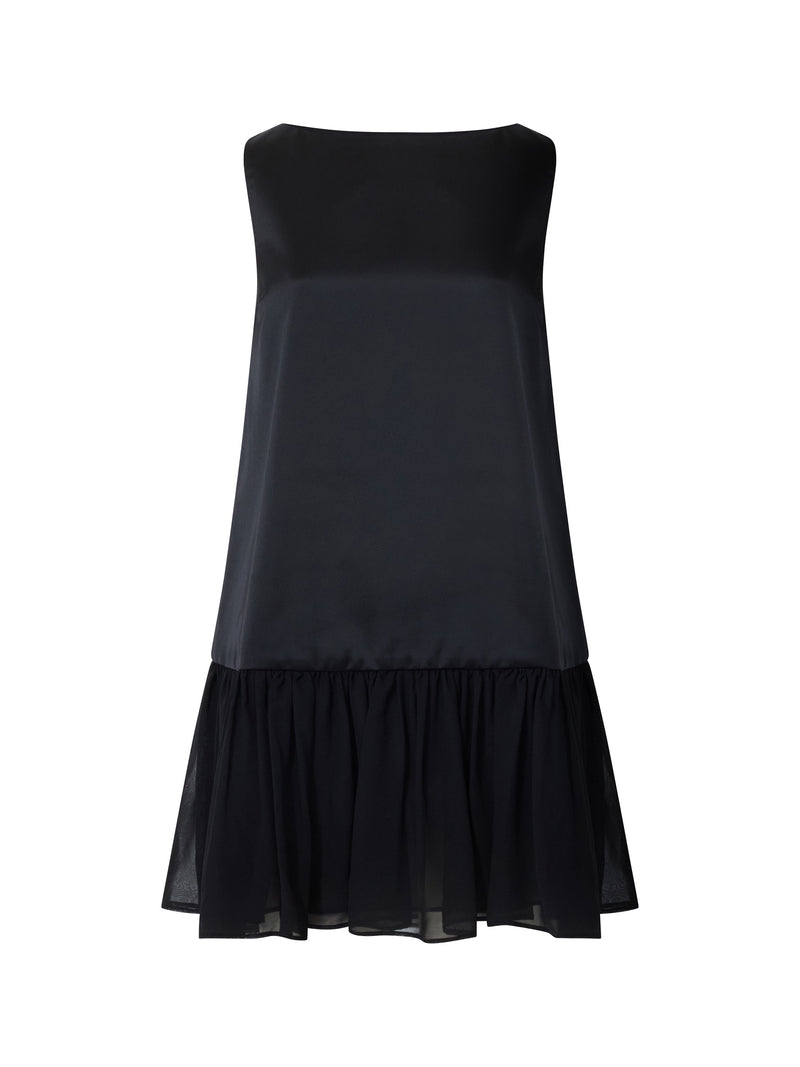 Marina Silky Ruched Hem Mini Dress