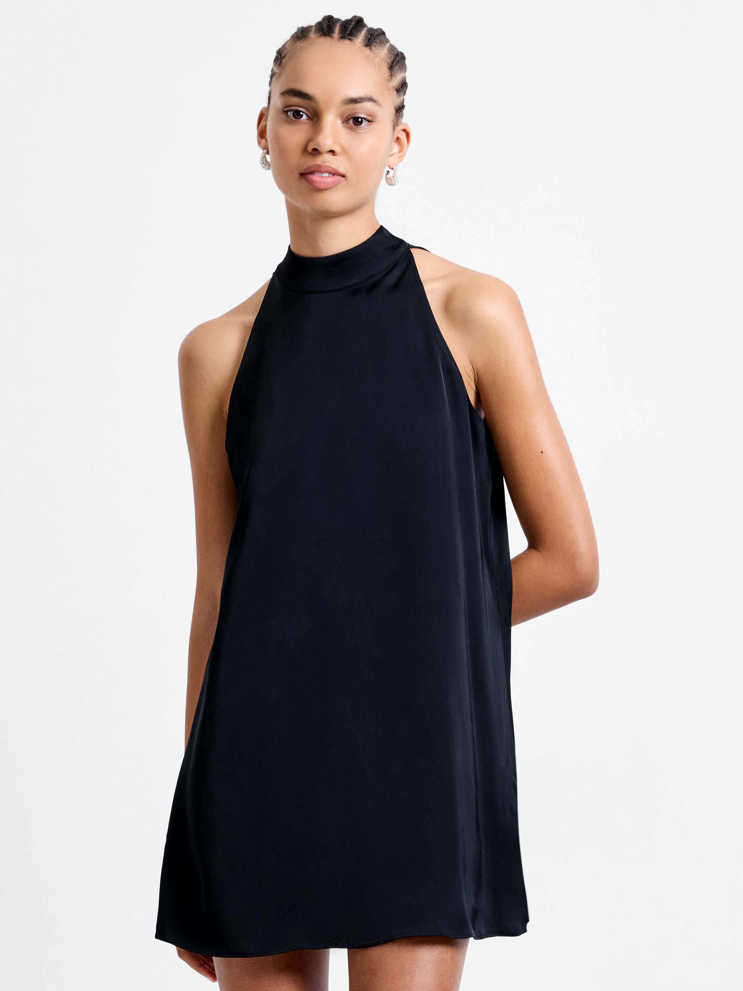 satin babydoll mini dress Ennis Eco Satin Babydoll Mini Dress