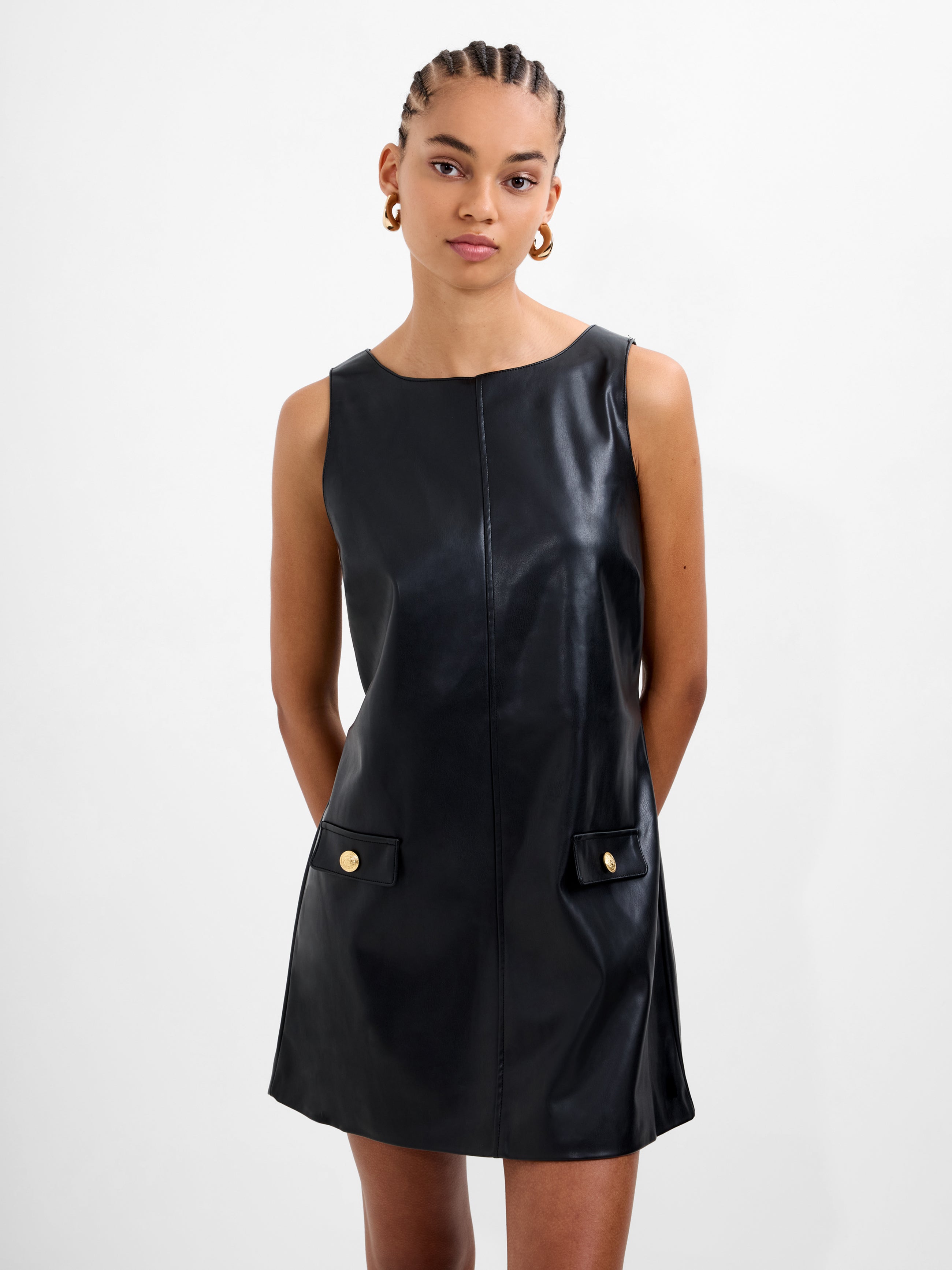 Dessa Faux Leather Mini Dress | French Connection EU