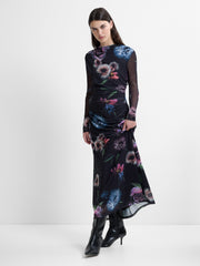 Tarissa Mesh Rose Long Sleeve Dress