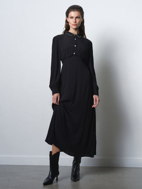 Lizzy Eco Diamante Collar Midi Dress