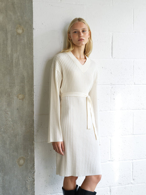 Cammi Knit Long Sleeve Belted Dress