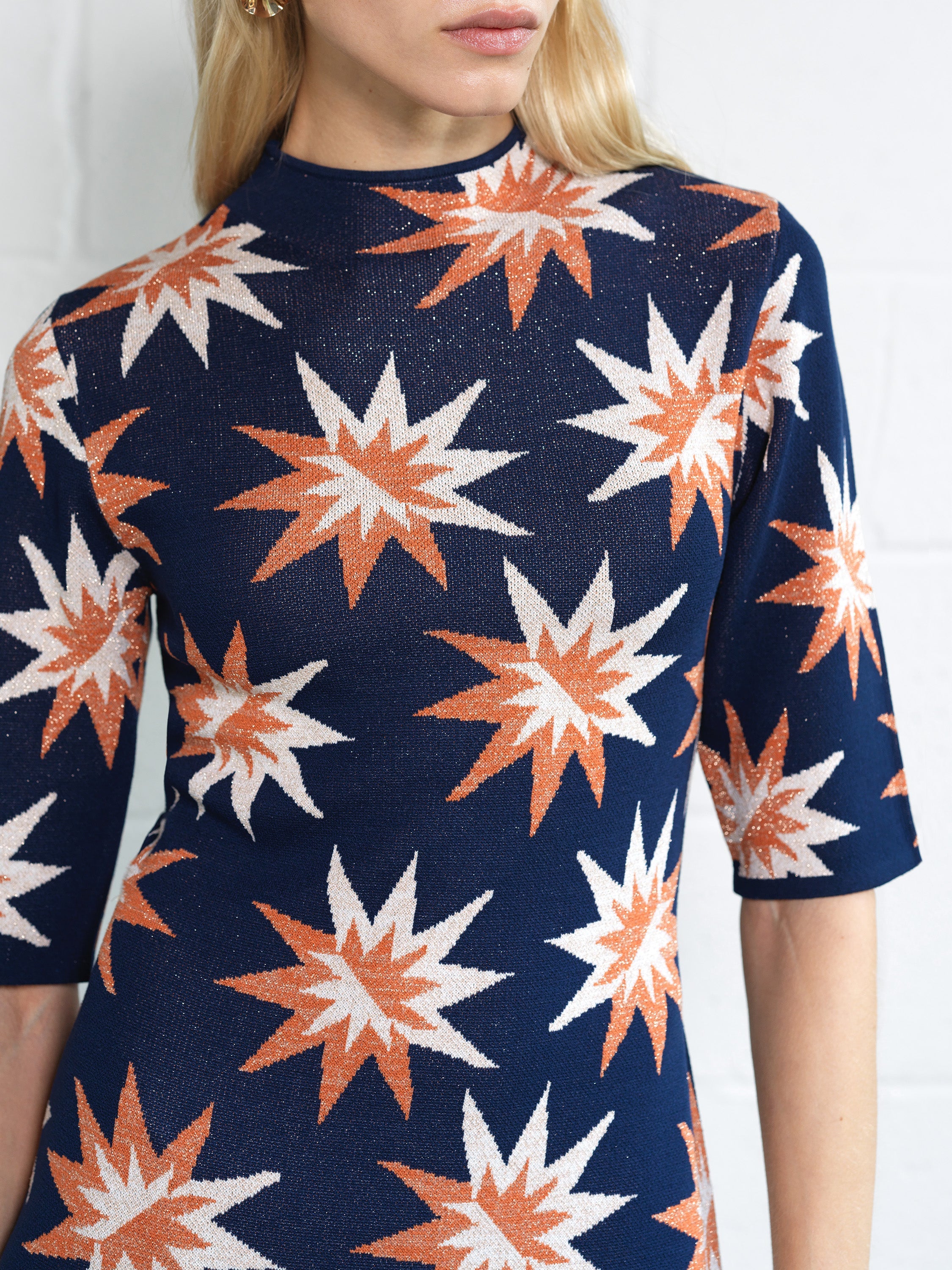 Imelda Star Jacquard Knit Dress