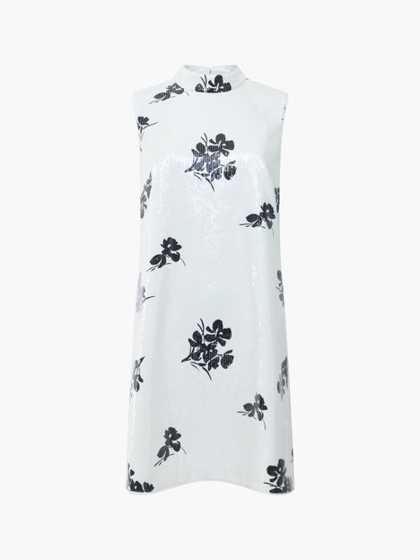 Madeline Floral Sequin Sleeveless Mini Dress