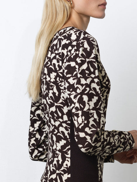 Kelly Print Jersey Long Sleeve Dress
