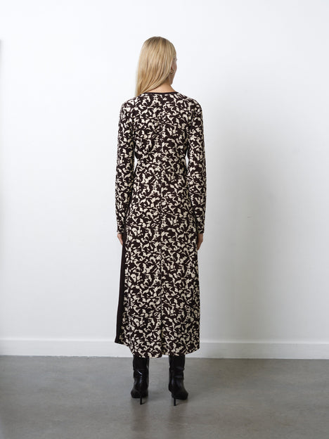 Kelly Print Jersey Long Sleeve Dress