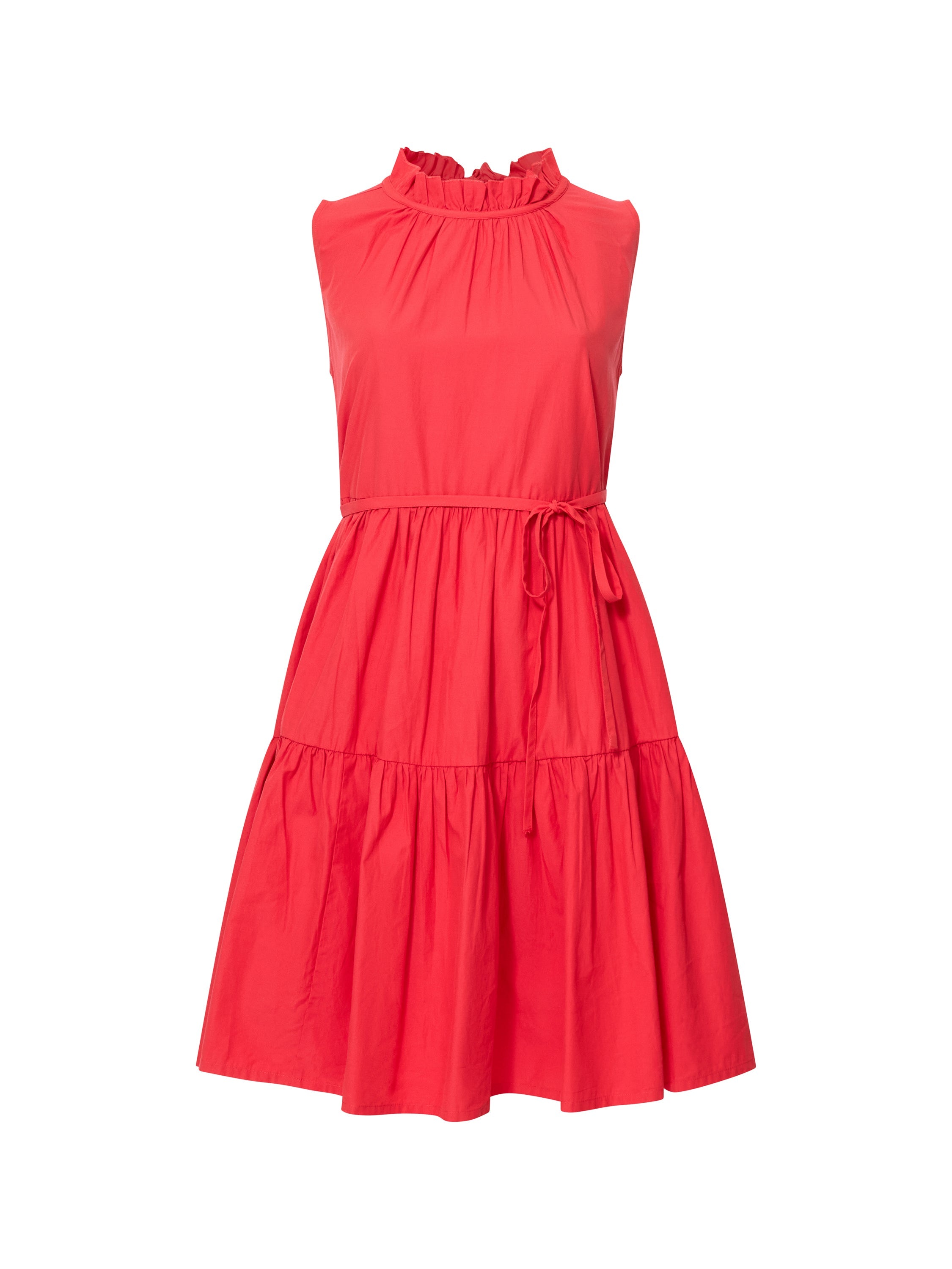 Tiered Poplin Dress