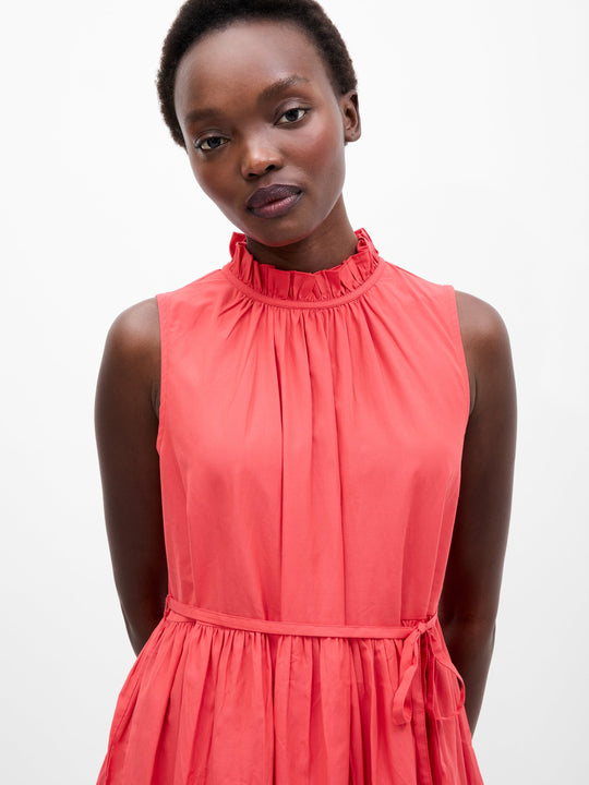 Tiered Poplin Dress
