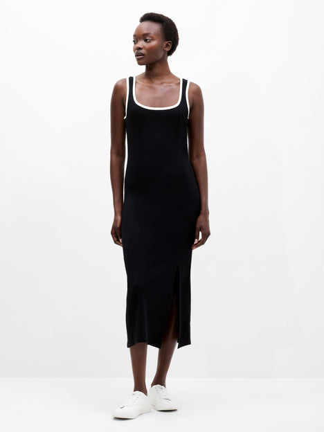 Square Neck Contrast Dress