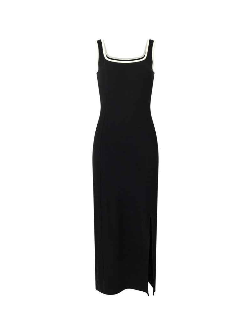 Square Neck Contrast Dress