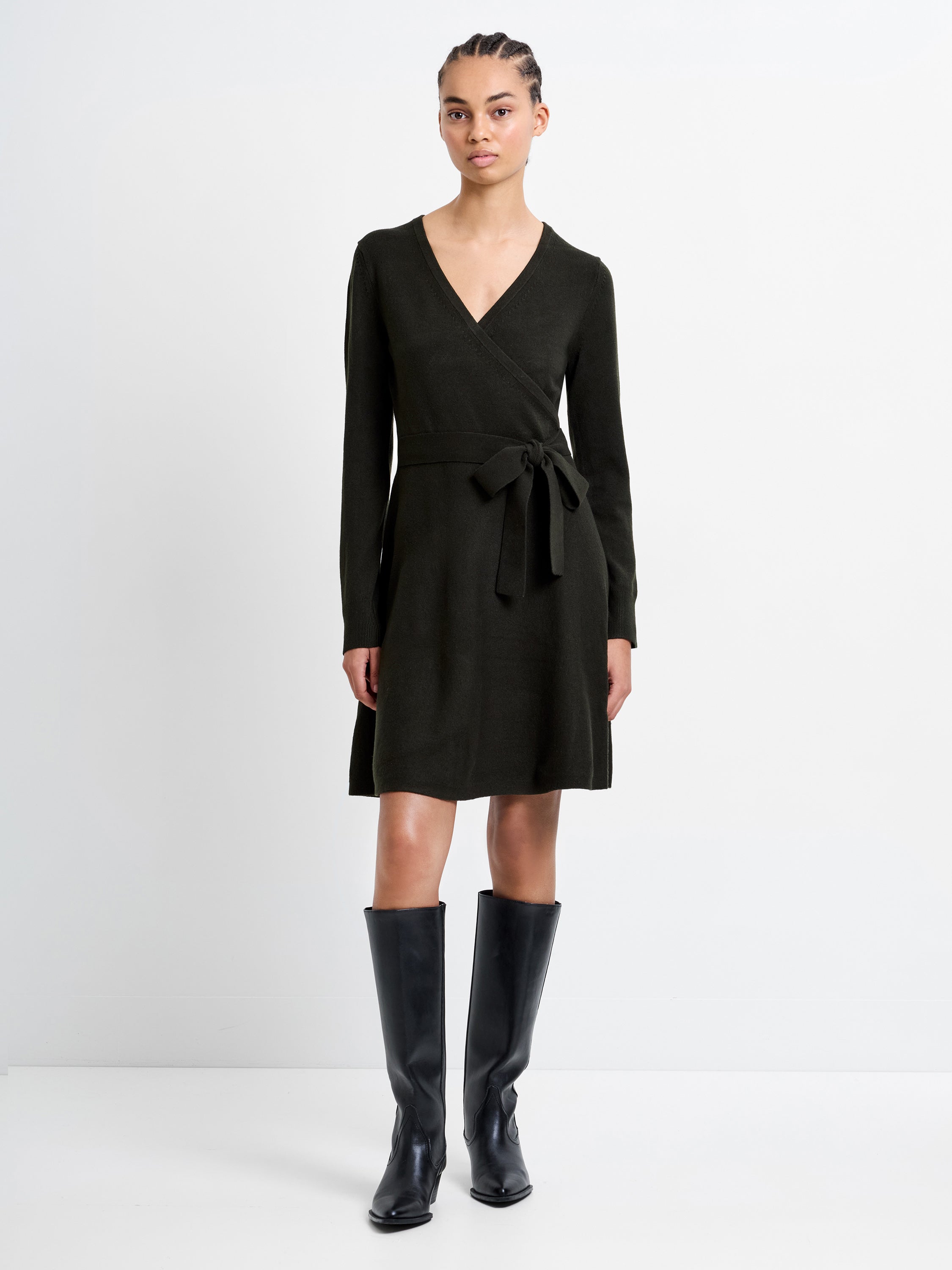 Babysoft Wrap Mini Dress