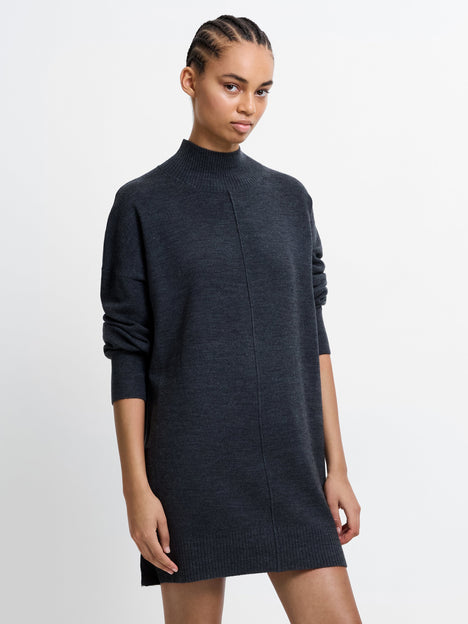 Babysoft Knit Roll Neck Seam Dress