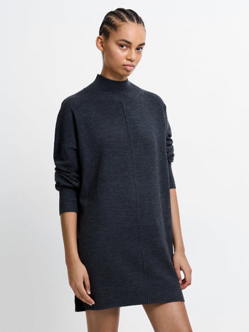 Babysoft Knit Roll Neck Seam Dress