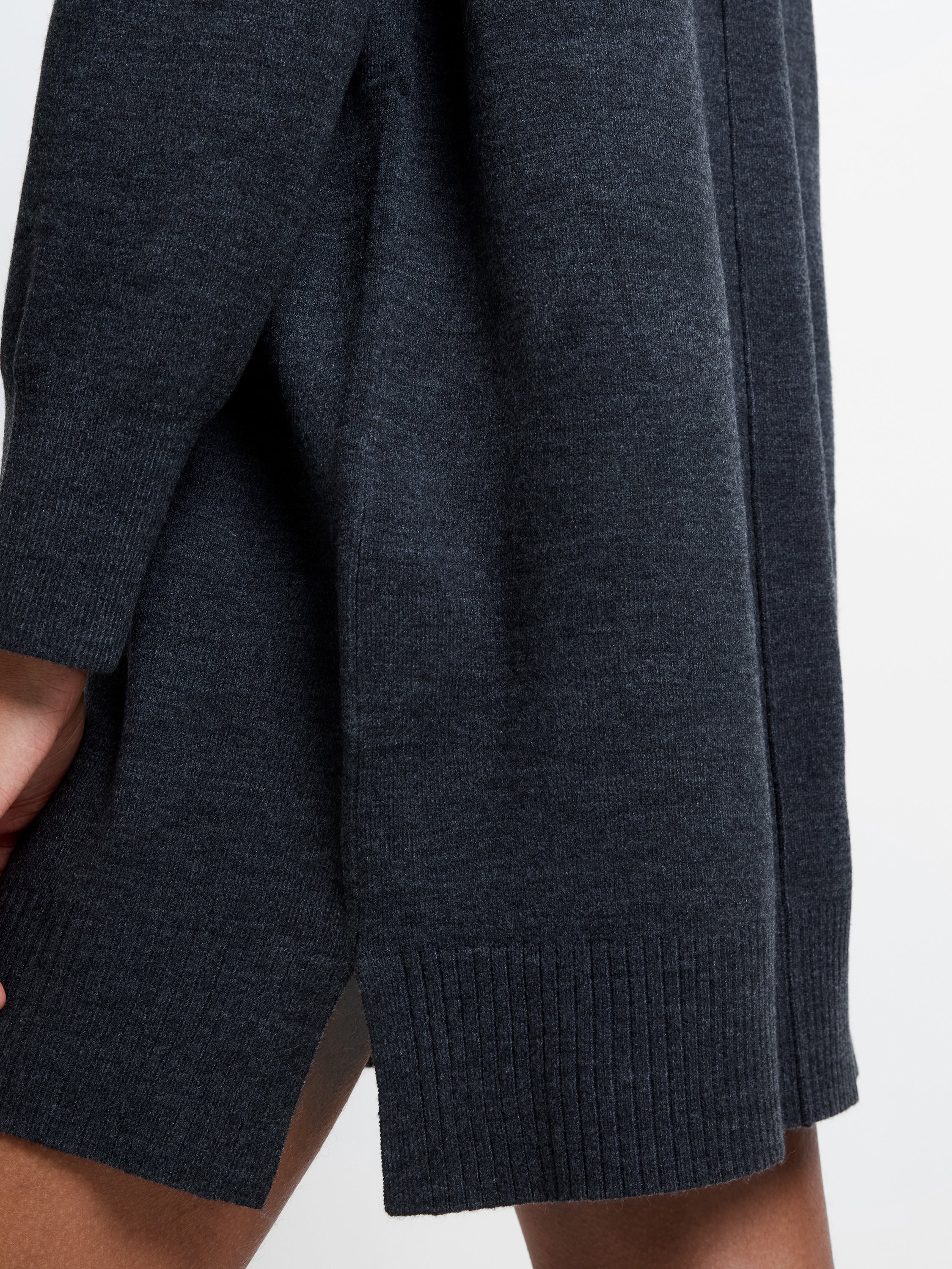 Babysoft Knit Roll Neck Seam Dress