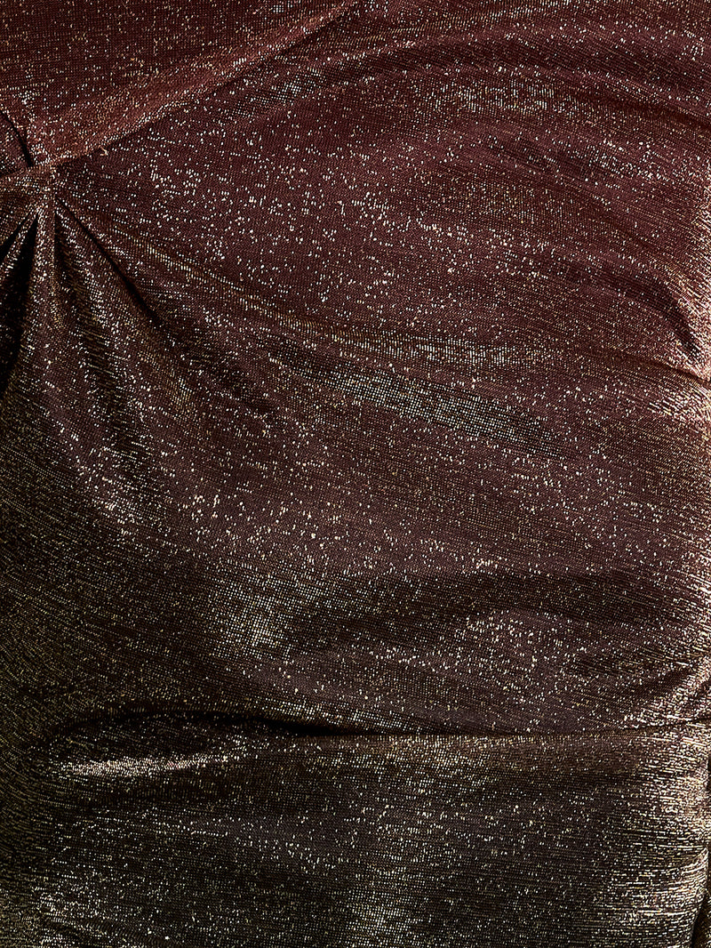 Lurex Long Sleeve Midi Dress