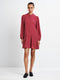 Abstract Swing Half Zip Dress