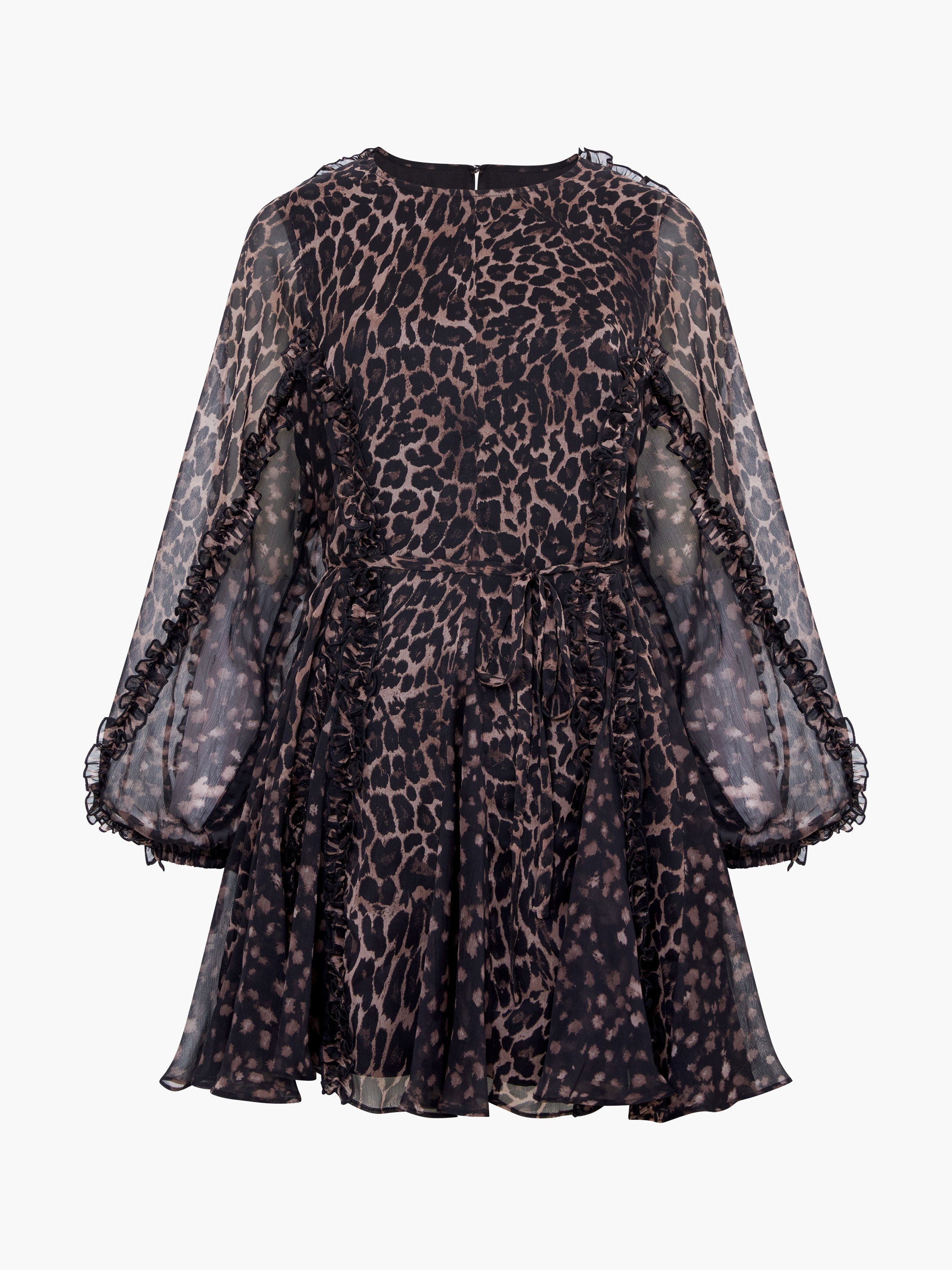 Leopard Ruffle Mini Dress