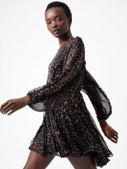 Leopard Ruffle Mini Dress