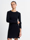 Cosy Knit Scallop Hem Long Sleeve Dress
