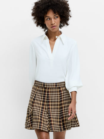 Arezzo White Pearl Trim Shirt
