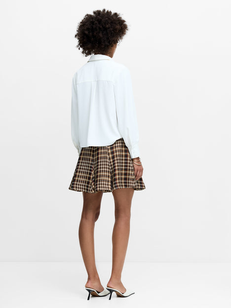 Arezzo White Pearl Trim Shirt