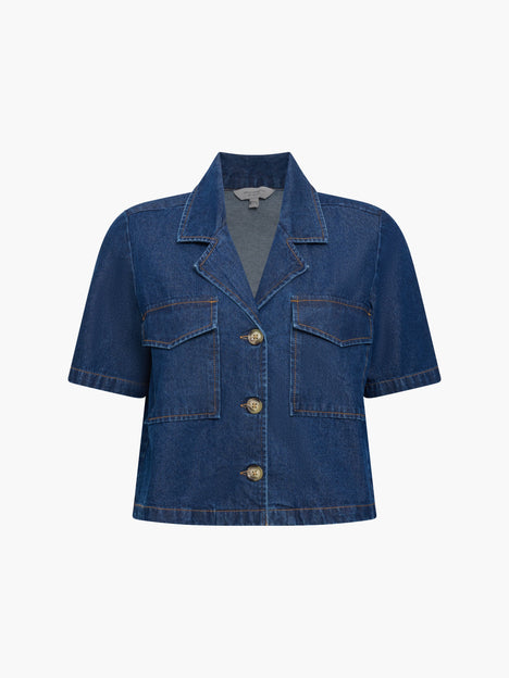 Archie Blue Denim Short Sleeve Shirt