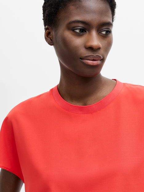 Crepe Light Crew Neck Top