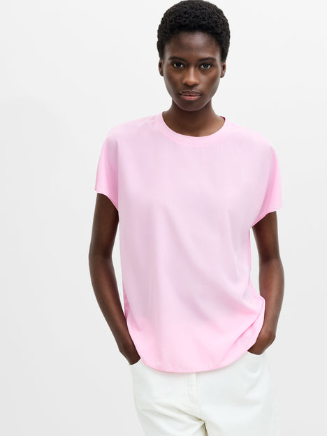 Crepe Light Crew Neck Top