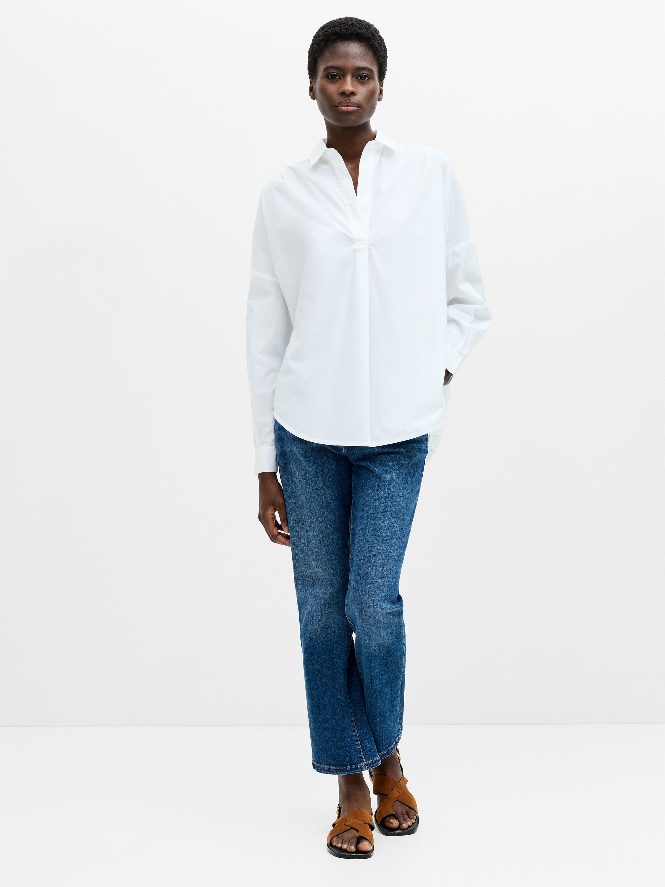 Appelona Broderie Anglaise Popover Shirt