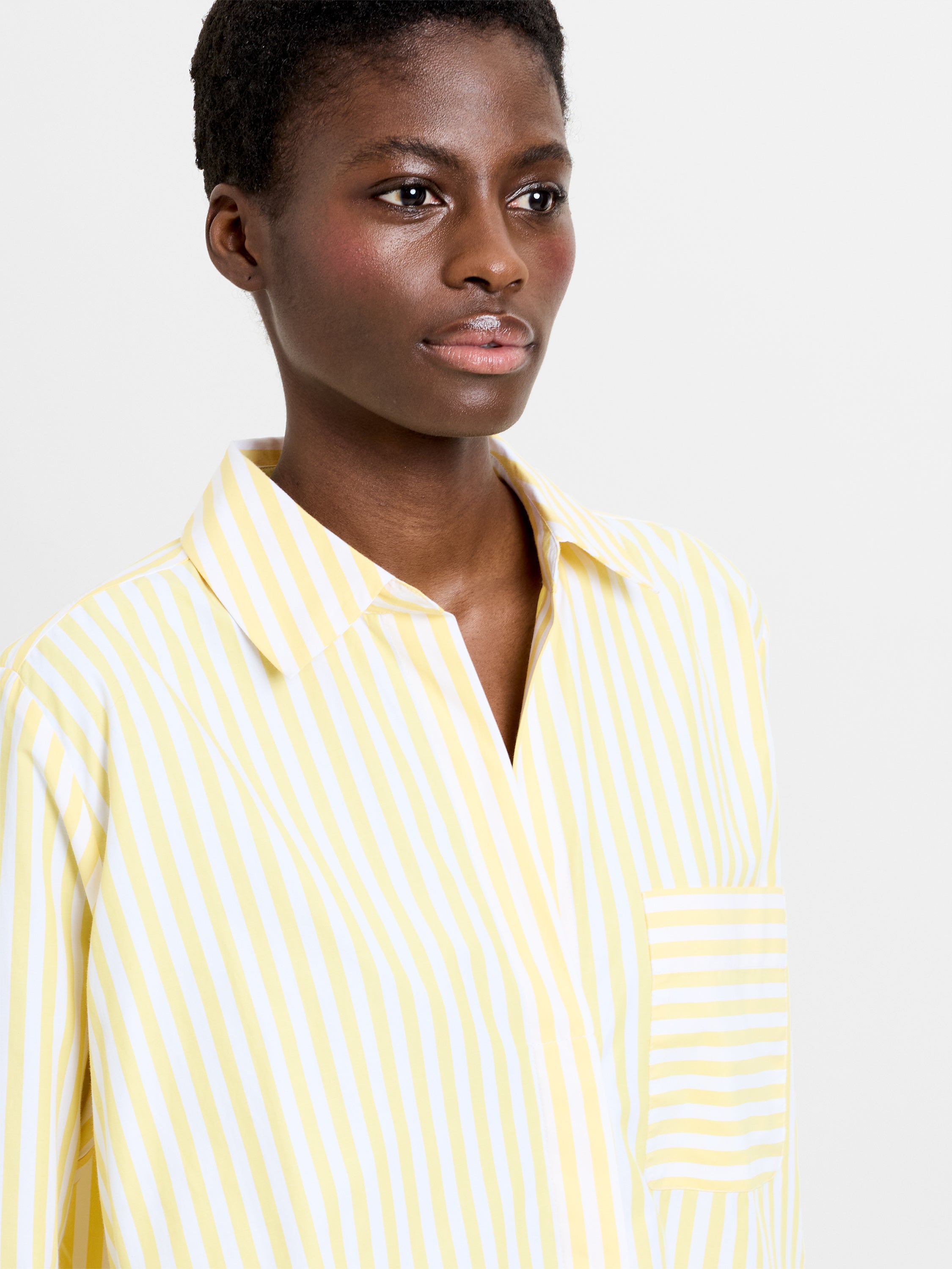 Stripe Relaxed Popover Shirt