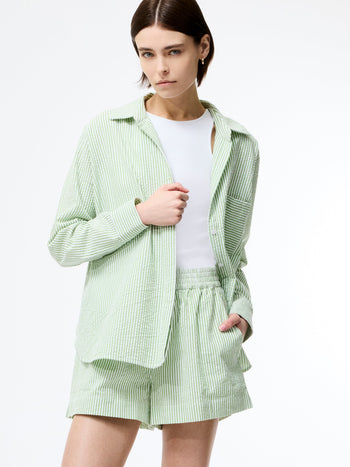 Seersucker Stripe Relaxed Shirt