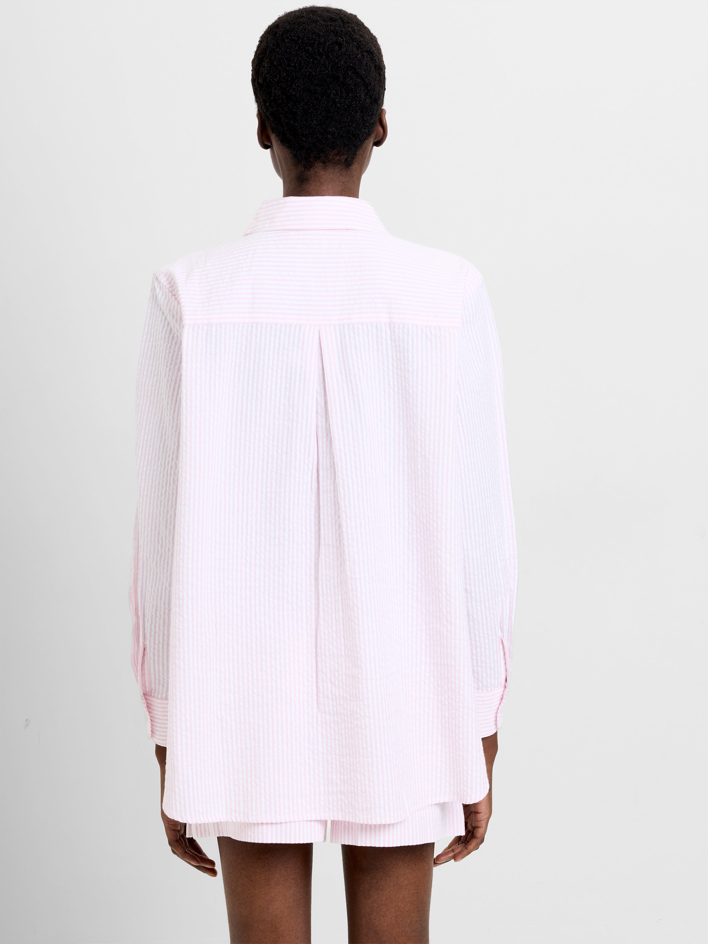 Seersucker Stripe Relaxed Shirt