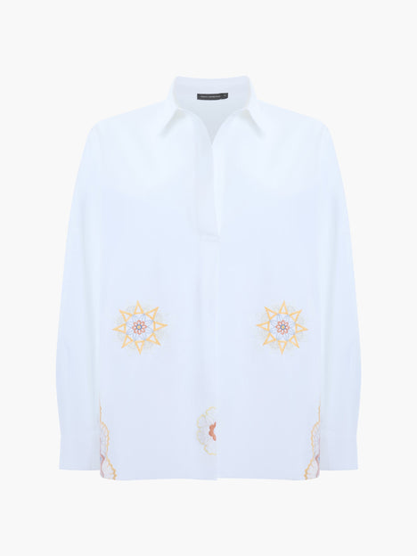 Rhodes Embroidered Poplin Shirt