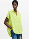 Crepe Light Cap Sleeve Popover Shirt