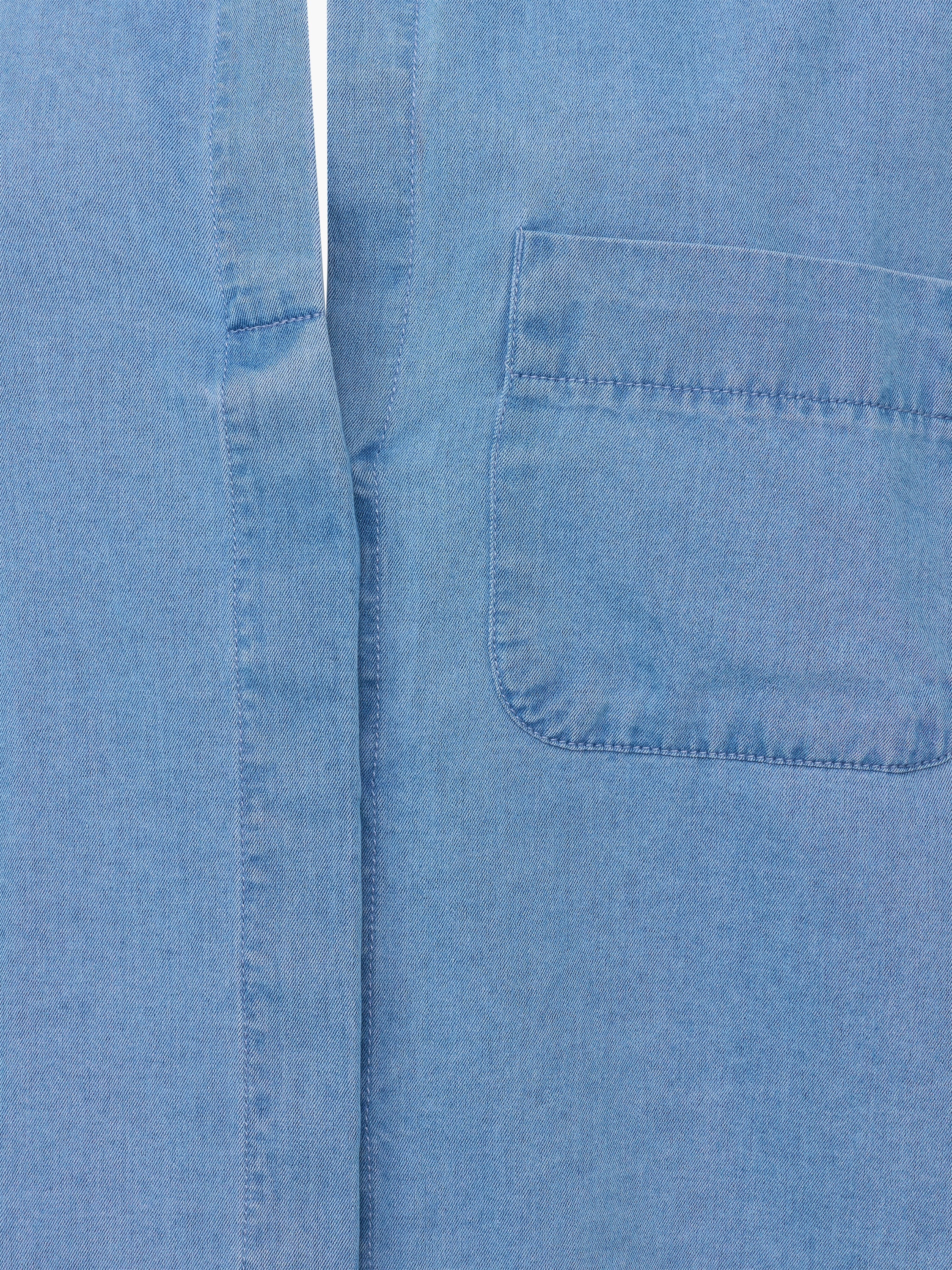 Chambray Denim Long Sleeve Shirt