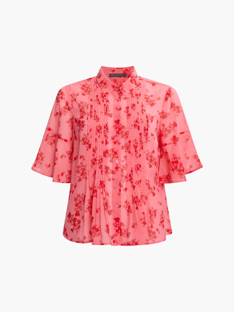 Raquel Floral Pintuck Shirt