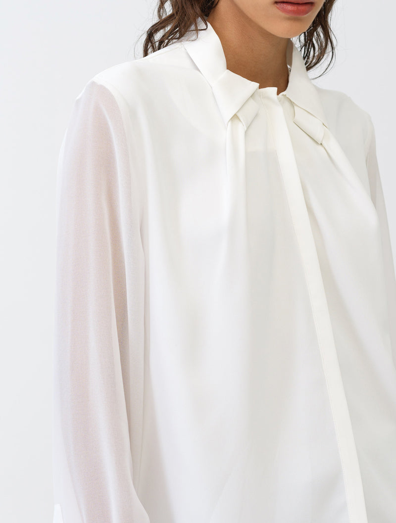 Arezzo Crepe Collar Detail Shirt
