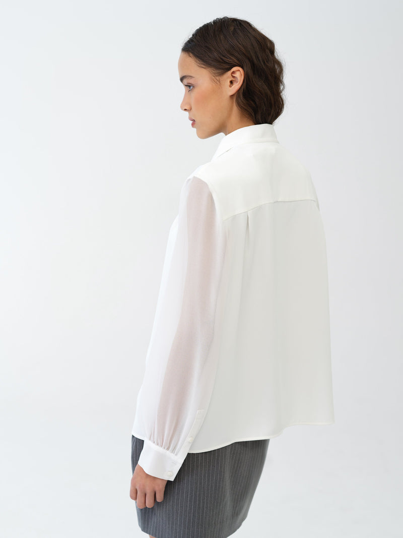 Arezzo Crepe Collar Detail Shirt