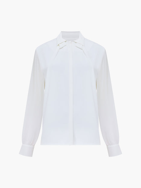 Arezzo Crepe Collar Detail Shirt