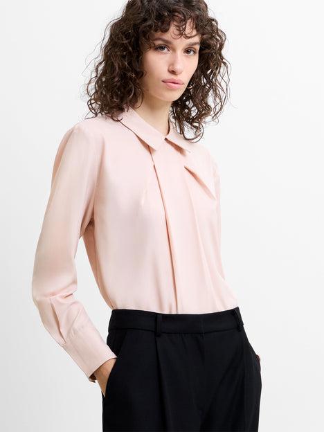 Mila Georgette Pleat Popover Shirt