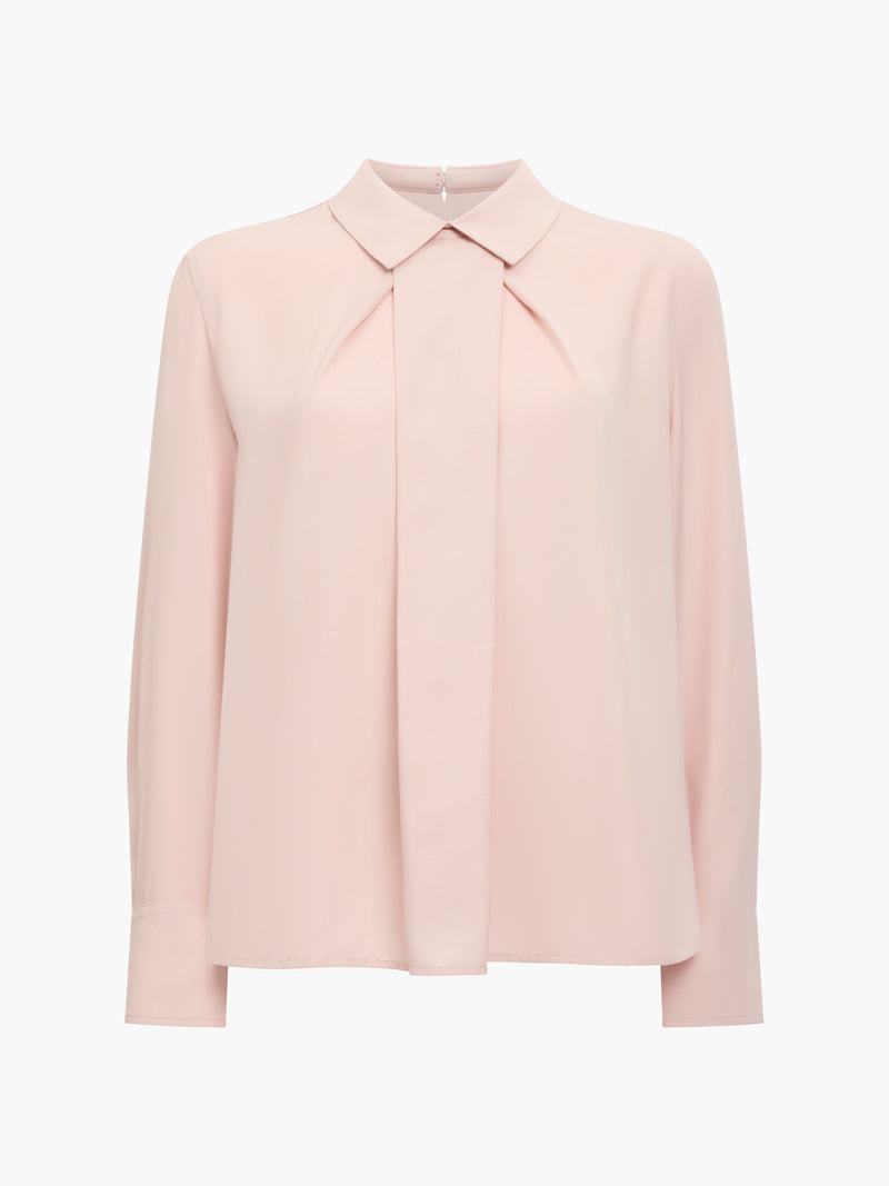 Mila Georgette Pleat Popover Shirt