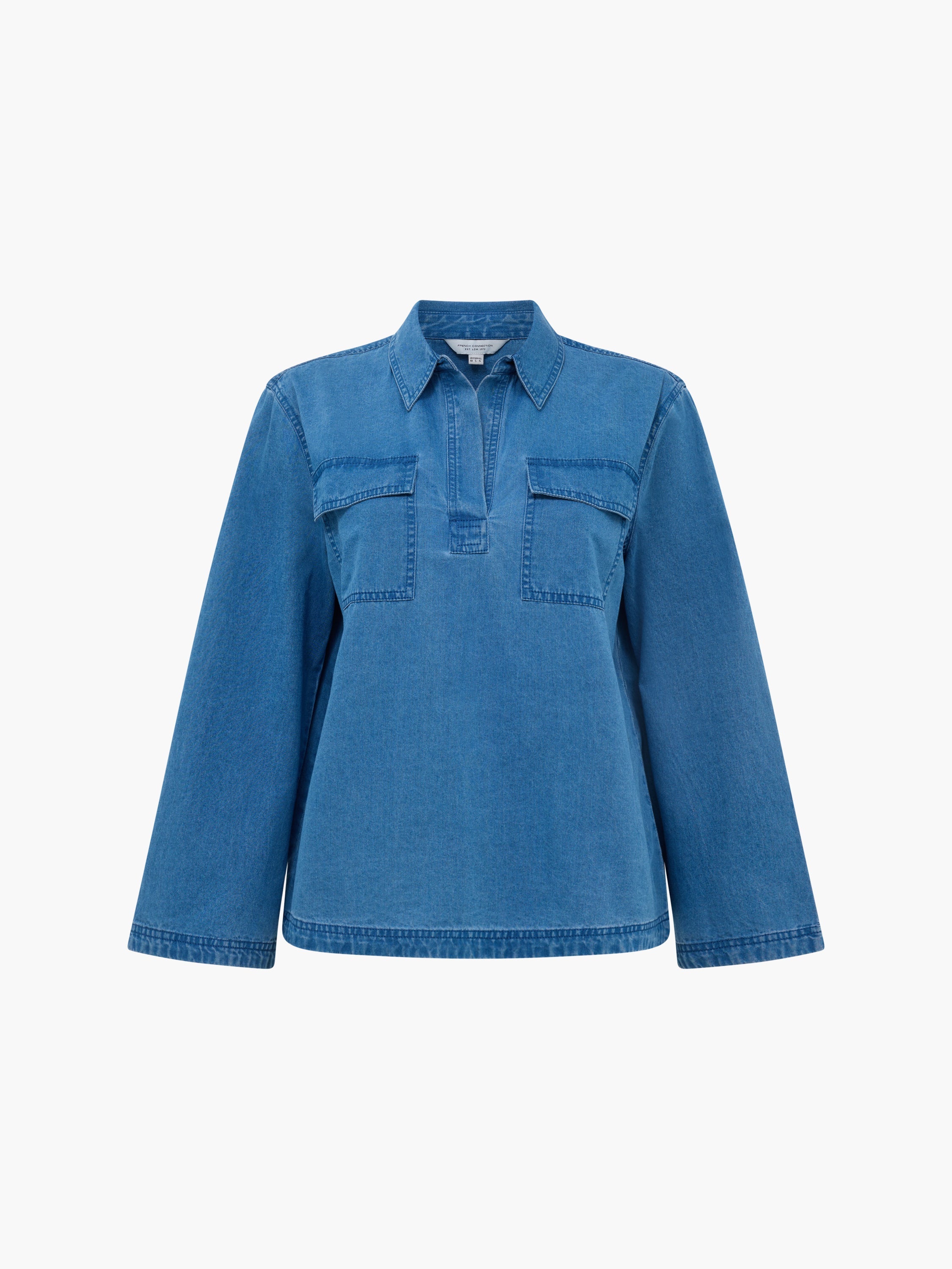 Zaves Chambray Denim Pocket Shirt
