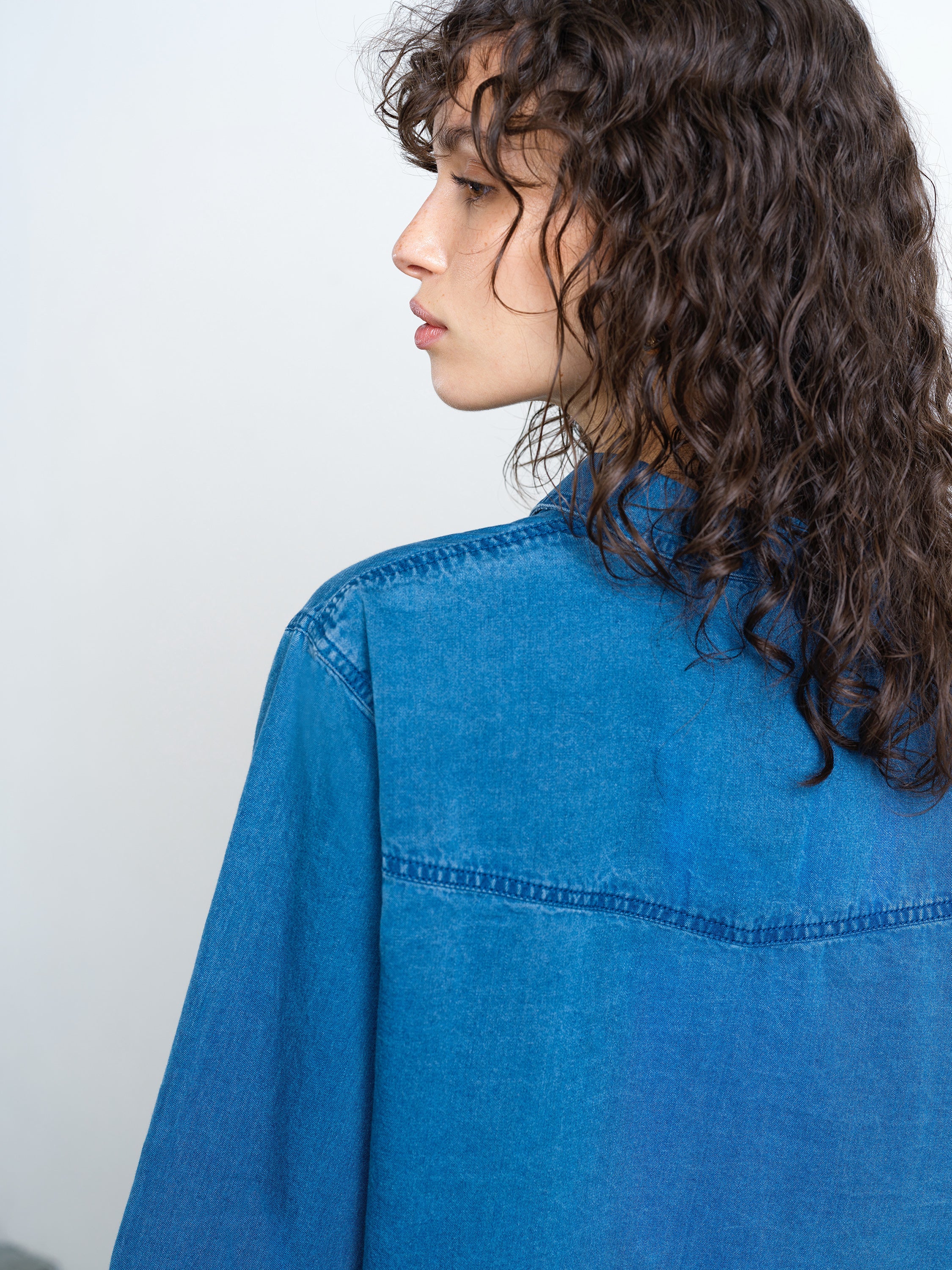 Zaves Chambray Denim Pocket Shirt
