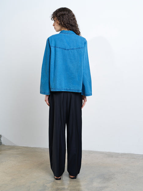 Zaves Chambray Denim Pocket Shirt