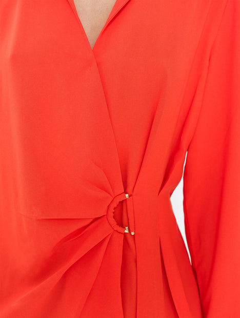 Thelma Long Sleeve Wrapover Shirt