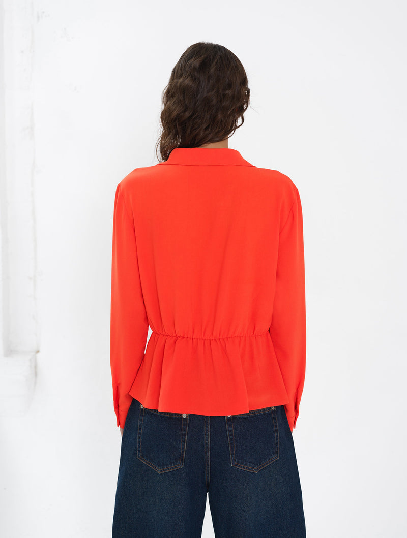 Thelma Long Sleeve Wrapover Shirt