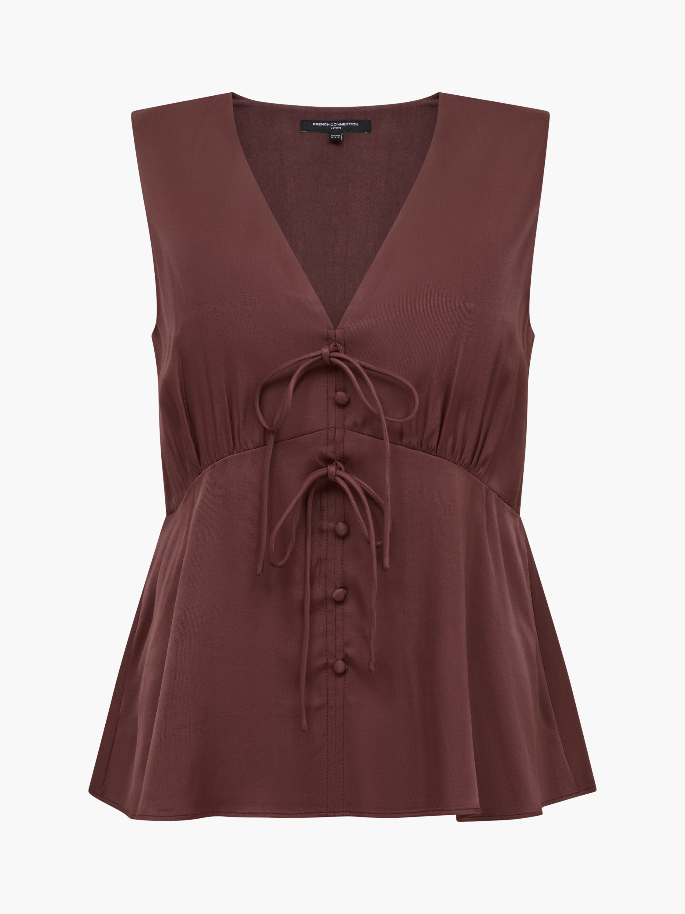 Candice Satin Bow Tie-Up Top